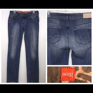 BOSS Hugo Boss Mens Straight Leg Denim Jeans 30/34